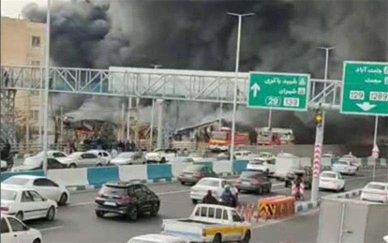 آتش سوزی گسترده در بازارچه جنت آباد