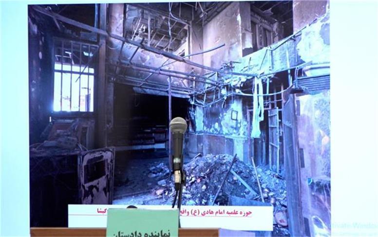 عوامل تحریق و تخریب مسجد و حوزه در دادگاه/ماجرای بسته مشکوک+تصاویر