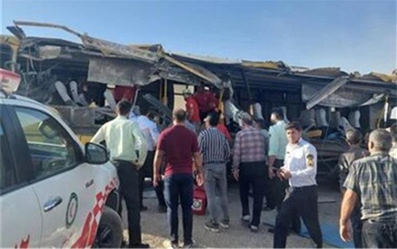 تعداد فوتی های تصادف اتوبوس دانشجویان افزایش یافت