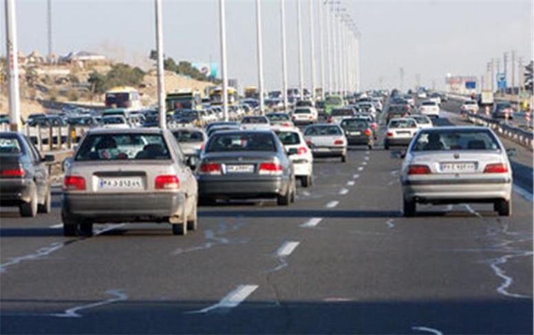 ترافیک سنگین در جاده چالوس