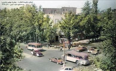 تصویری از چهارراه ولیعصر تهران؛ ۷۰ سال قبل