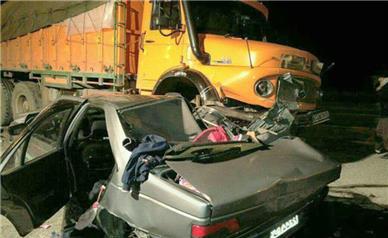 مرگ دو نفر در تصادف کامیون و پژو در محور فیروزکوه-سمنان