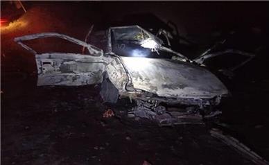 حادثه رانندگی در زرند/ سرنشینان پژو در آتش سوختند