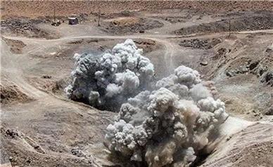 انفجار کنترل‌شده در پروژه سد مخمل‌کوه خرم‌آباد