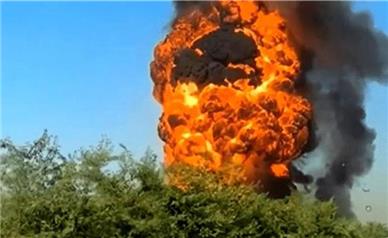 انفجار مهیب یک پمپ بنزین در اربیل