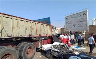 فوت ۴ نفر از کارکنان دانشگاه علوم پزشکی فسا در تصادف جاده‌ای