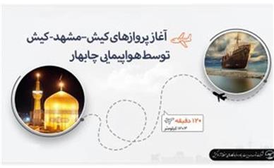 آغاز پروازهای کیش-مشهد-کیش توسط هواپیمایی چابهار
