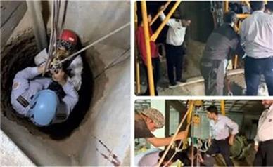 مصدومیت ۴ کارگر به دلیل کمبود اکسیژن در چاه